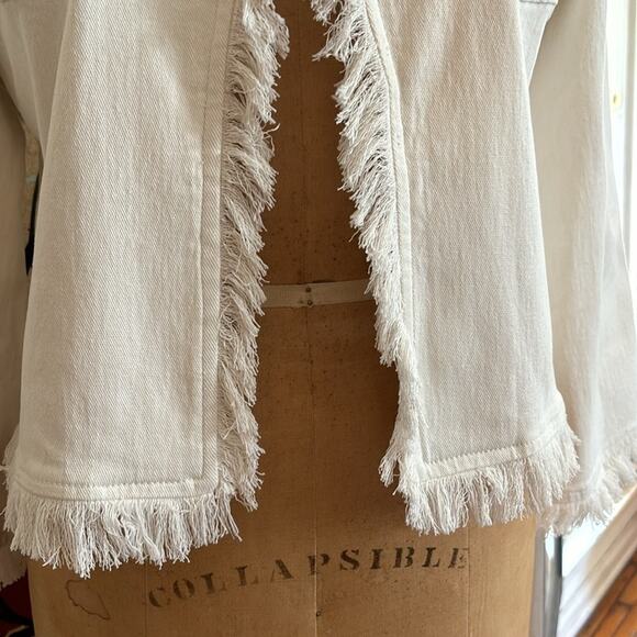 Open Front Fashion Denim Jacket - Picture 5 of 7